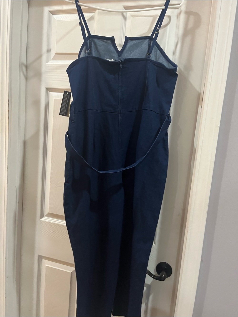NWT Derek Heart Denim Cropped Wide Leg Jumpsuit - 1x - Picture 2 of 6